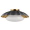 Maxim Lighting Primrose 1-Light Flush Mount, Dark Grey/Gold Leaf 18059DGGL - alternate 1